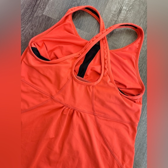 LL Bean Coral Orange Active Dress Athletic Workout Tank Top - Picture 5 of 5